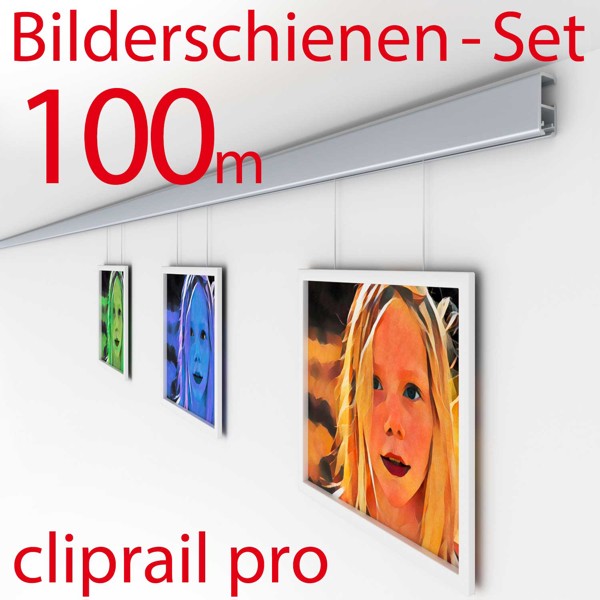 Bild von Bilderschiene cliprail pro | 100M Komplett Set