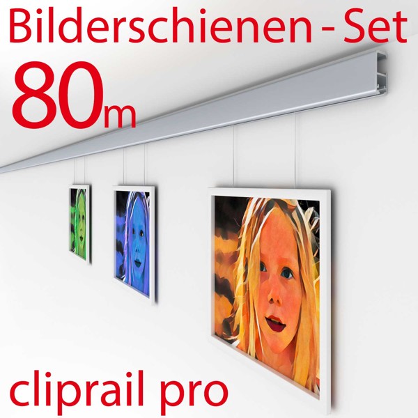 Bild von Bilderschiene cliprail pro | 80M Komplett Set