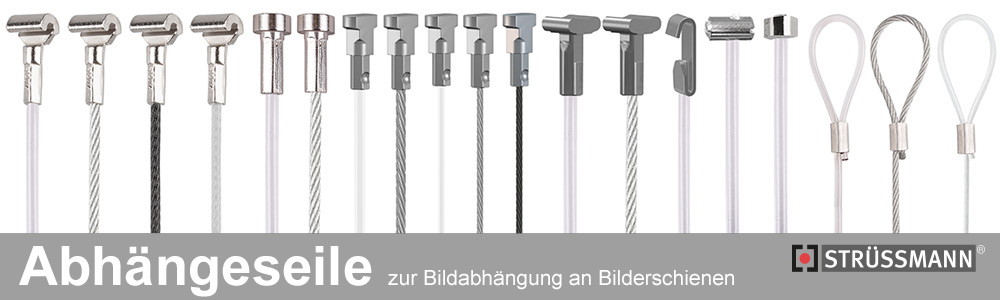 Abhängeseile für Bilderschienen
