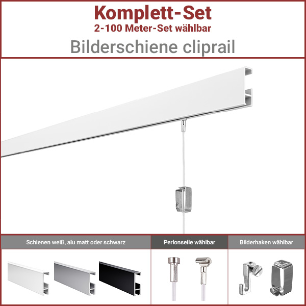 bilderschienen set cliprail