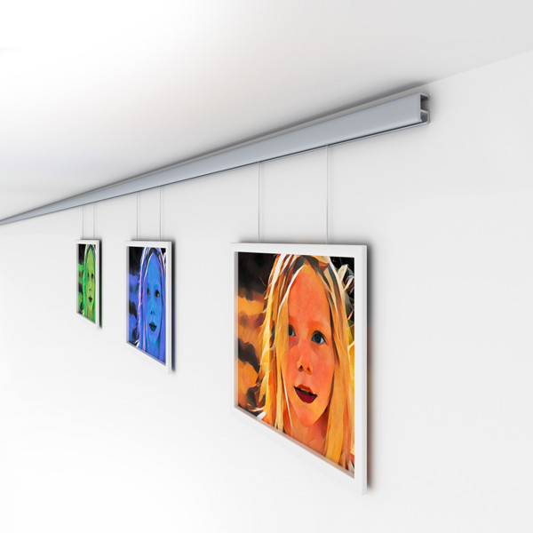 Bild von Bilderschiene minirail | Wandschiene | schwarz - verschiedene Längen